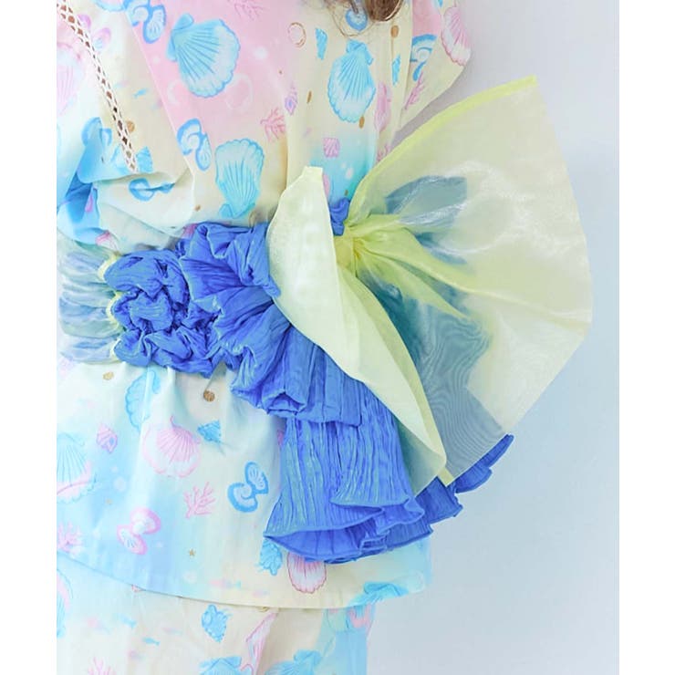 005-ブルー-Lイエロー | 帯単品 お手持ちの浴衣 甚平に | devirock