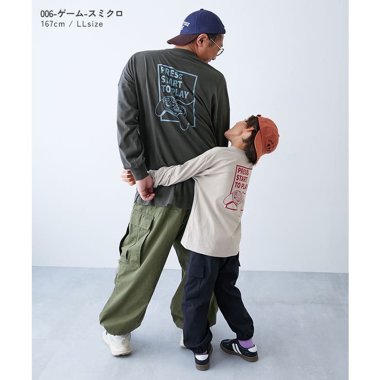 綿100％大人デビラボ プリント袖リブ長袖Tシャツ 子供服 | devirock | 詳細画像13 