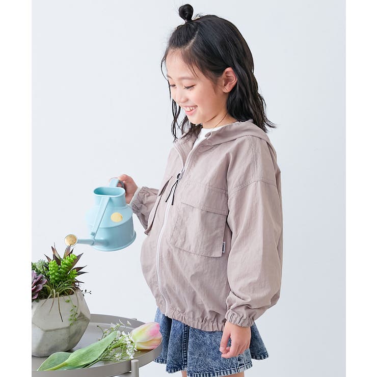 ピンクベージュ | 水はじく 撥水ナイロン ビッグポケットマウンテンパーカー | devirock