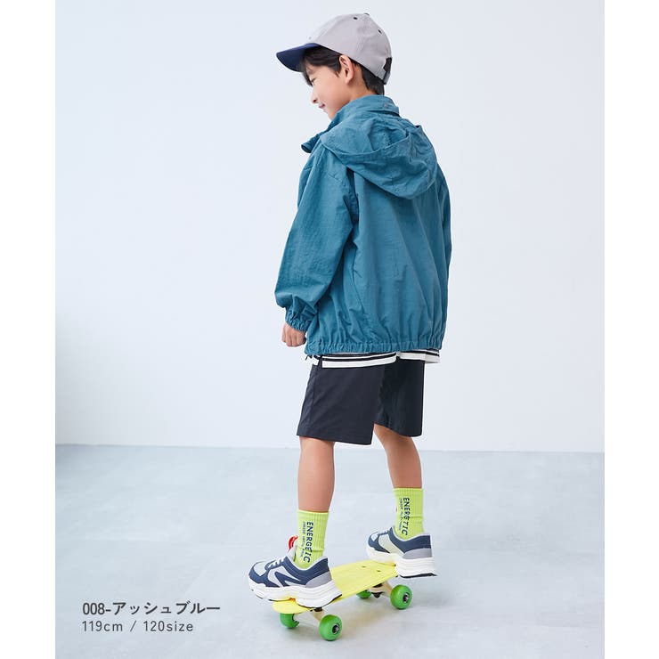 水はじく 撥水ナイロン フードが収納できるウインドブレーカー | devirock | 詳細画像14 