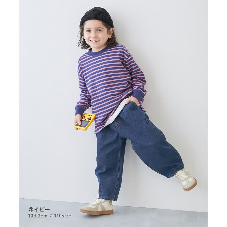 ストレッチデニム ルーズタックパンツ 子供服 | devirock | 詳細画像6 