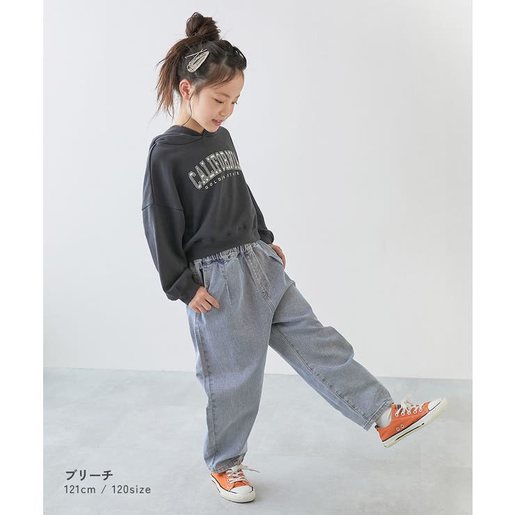 ストレッチデニム ルーズタックパンツ 子供服 | devirock | 詳細画像7 