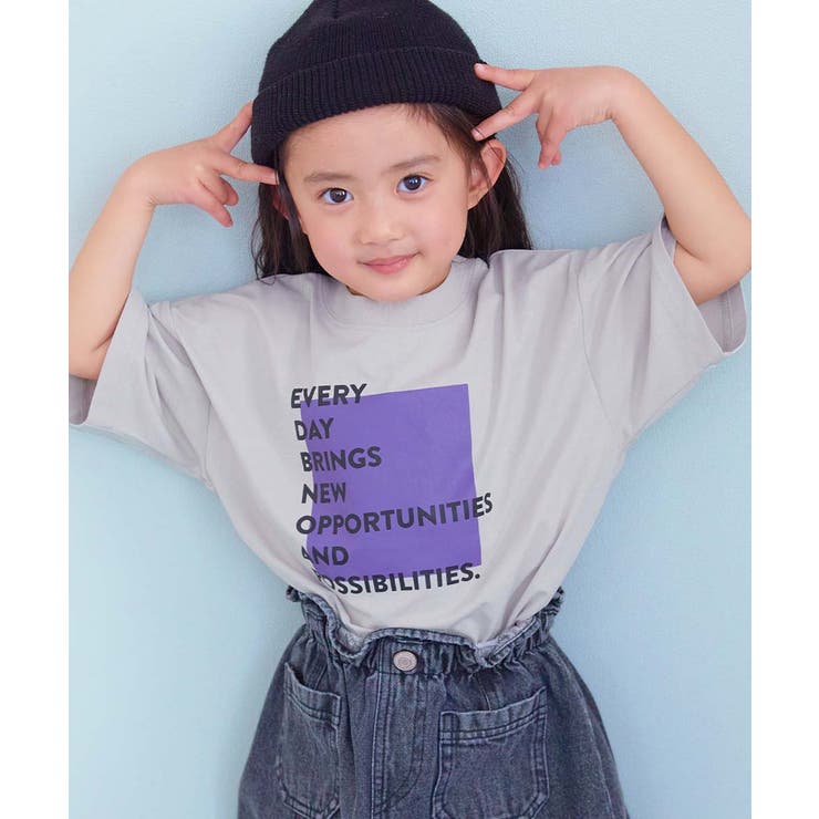 003-スクエア-Lグレー | イージーウォッシュ防汚 デビラボBIGシルエット プリント半袖Tシャツ | devirock