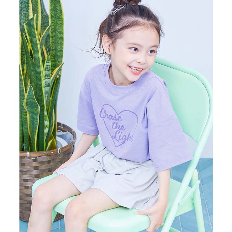 006-ハート-Gブルー | イージーウォッシュ防汚 デビラボBIGシルエット プリント半袖Tシャツ | devirock