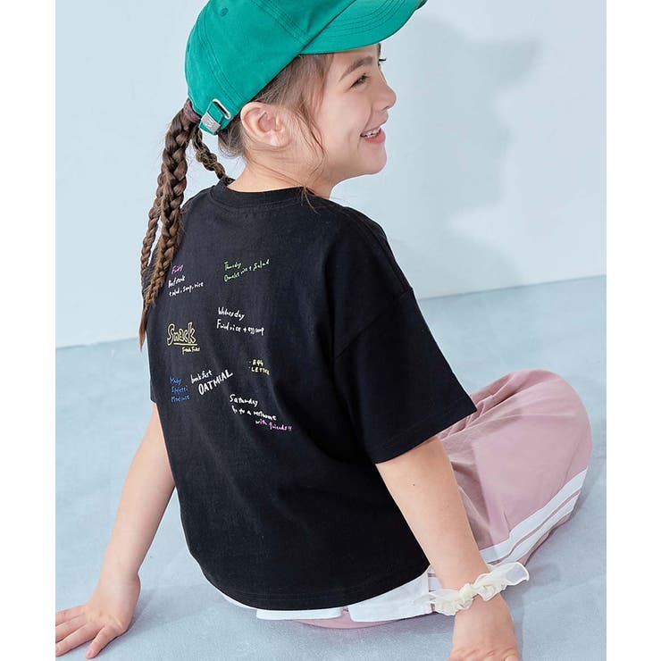 008-ロゴ4-ブラック | 綿100％デビラボ BIGシルエット プリント半袖Tシャツ | devirock