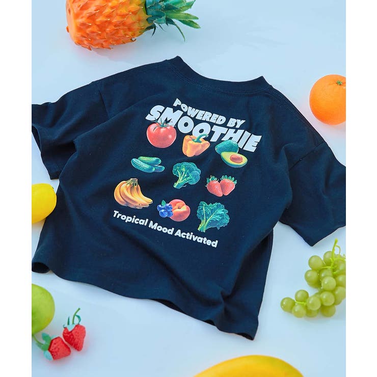 007-スムージー-ブラック | 綿100％ デビラボ×モーニング フォトプリント半袖Tシャツ | devirock