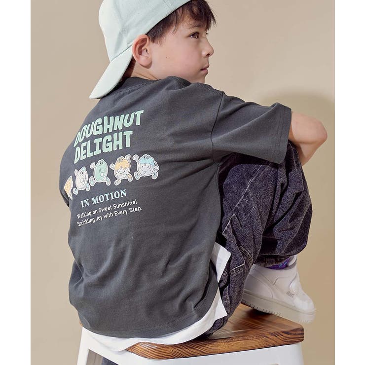 012-ドーナツ‐スミクロ | 綿100％デビラボ BIGシルエット プリント半袖Tシャツ | devirock