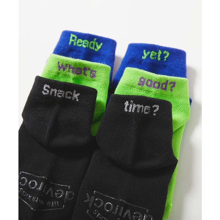 3足セット ネオンカラーメッシュ切り替え スニーカー丈ソックス | devirock | 詳細画像15 