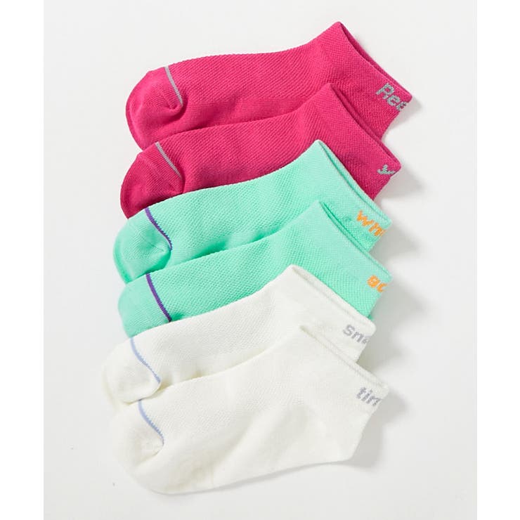 003-マルチ3 | 3足セット ネオンカラーメッシュ切り替え スニーカー丈ソックス | devirock