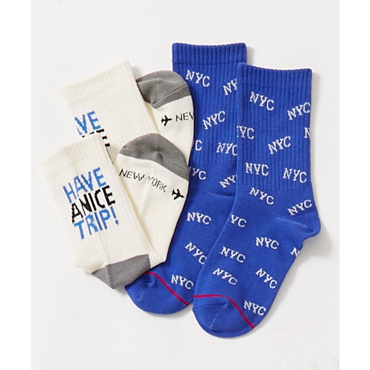 001-ニューヨーク | 旅するデビロック モチーフソックス 2足セット | devirock