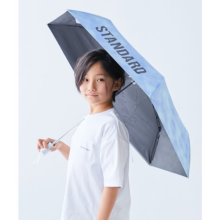002-クリアブルー | マイナス9℃の遮熱効果 紫外線100％カット STANDARD折りたたみ傘(晴雨… | devirock
