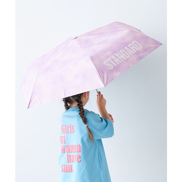 003-Lパープル | マイナス9℃の遮熱効果 紫外線100％カット STANDARD折りたたみ傘(晴雨… | devirock