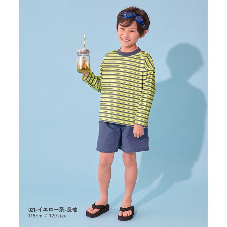 devirock×えぬくんちゃんねる えらべる袖丈 ボーダーラッシュガード＆サー… | devirock | 詳細画像16 