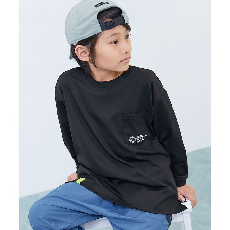 003-ポケット-ブラック | イージーウォッシュ えらべるデザイン 長袖Tシャツ | devirock