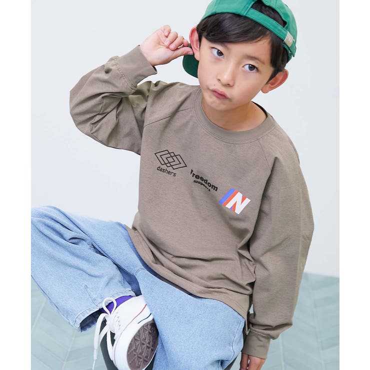 022-ラグラン-Dグレージュ | イージーウォッシュ えらべるデザイン 長袖Tシャツ | devirock