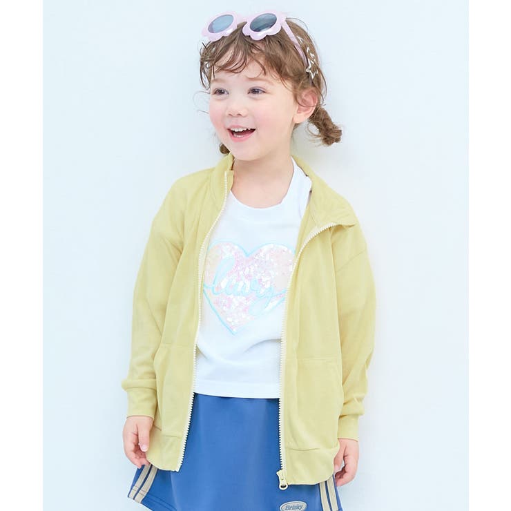 007-Sイエロー | UVカット 首が日焼けしにくい スタンドジップカーディガン | devirock