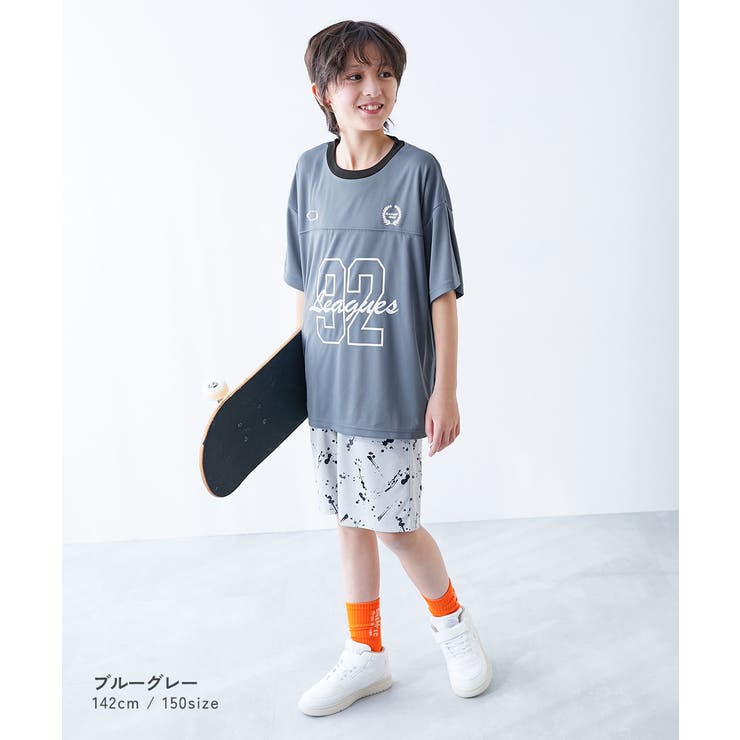 涼感サラッとメッシュ BIGシルエット ナンバリングプリント半袖Tシャツ | devirock | 詳細画像7 