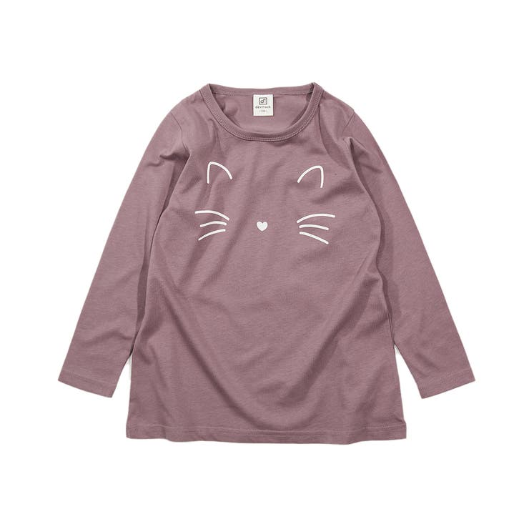 017-Dラベンダー | [devirock デビラボ プリント長袖チュニック | devirock