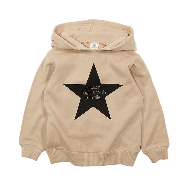 012-ベージュ | デビラボ プリント裏毛プルパーカー 男の子 | devirock