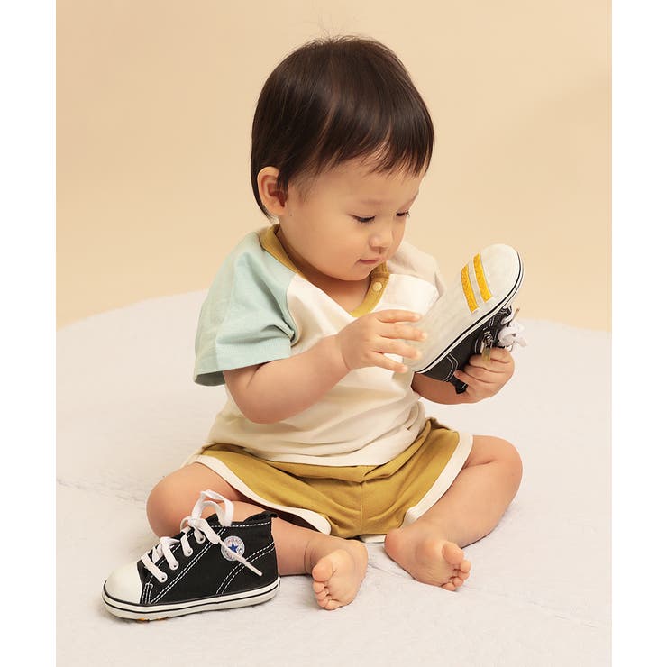 ベビー配色Tシャツ＆パンツセット 子供服 ベビー[品番