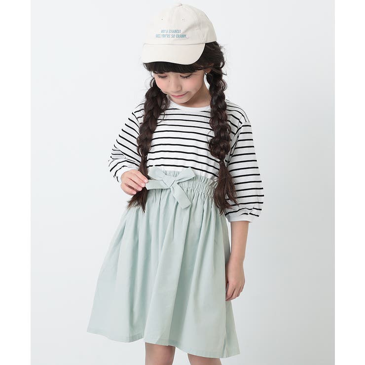 7分袖ドッキングワンピース 子供服 キッズ[品番：VR000008821]｜devirock（デビロック）のキッズ ファッション通販｜SHOPLIST（ショップリスト）