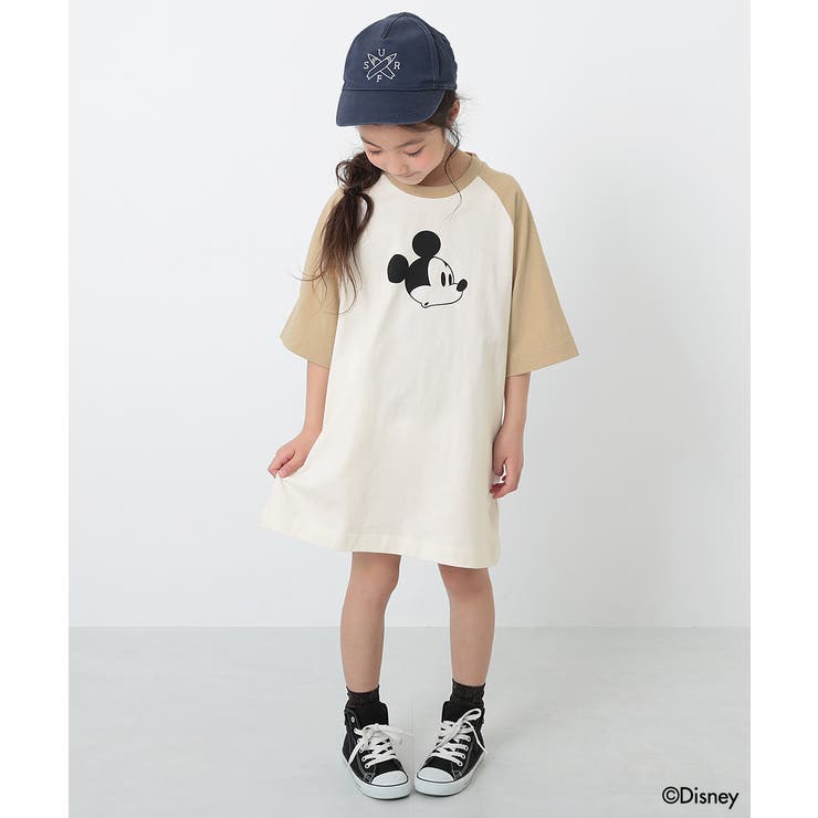 ディズニー ミッキー柄ラグランワンピース 子供 服 品番 Vr Devirock デビロック のキッズファッション通販 Shoplist ショップリスト