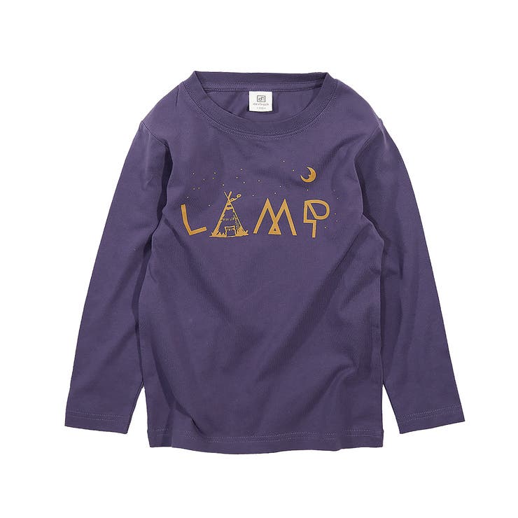042-Dパープル | デビラボ プリント長袖Tシャツ 子供服 | devirock