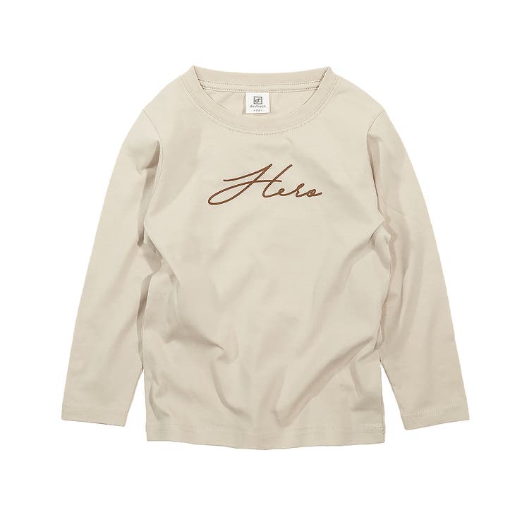 043-ベージュ | デビラボ プリント長袖Tシャツ 子供服 | devirock