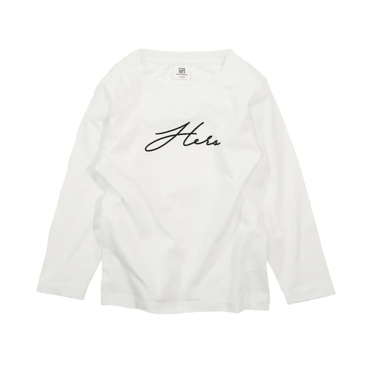 044-ホワイト | デビラボ プリント長袖Tシャツ 子供服 | devirock