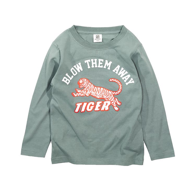 059-Dサックス | デビラボ プリント長袖Tシャツ 子供服 | devirock