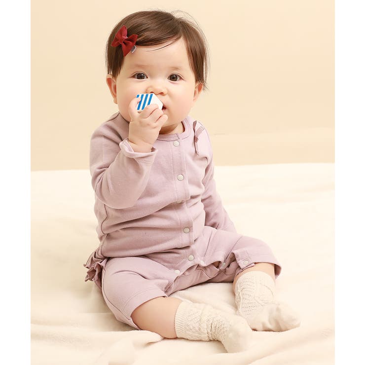 9分丈バックフリルスウェットロンパース 子供服 キッズ 品番 Vr Devirock デビロック のキッズファッション通販 Shoplist ショップリスト