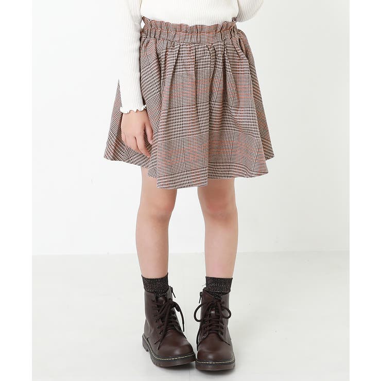 001-グレー | ミニ丈ギャザースカッツ 子供服 キッズ | devirock