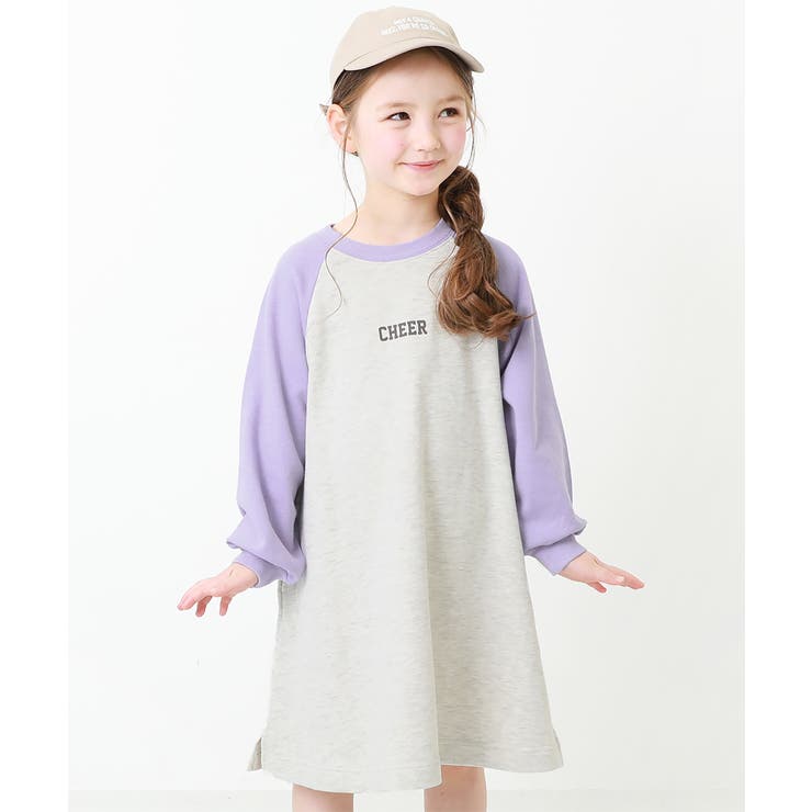 ラグランスウェットワンピース 子供服 キッズ 品番 Vr Devirock デビロック のキッズ ファッション通販 Shoplist ショップリスト