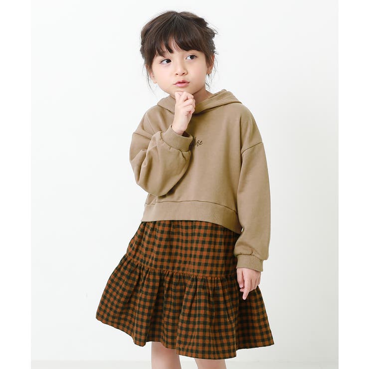 パーカードッキングワンピース 子供服 キッズ[品番：VR000009155]｜devirock（デビロック）のキッズ ファッション通販｜SHOPLIST（ショップリスト）