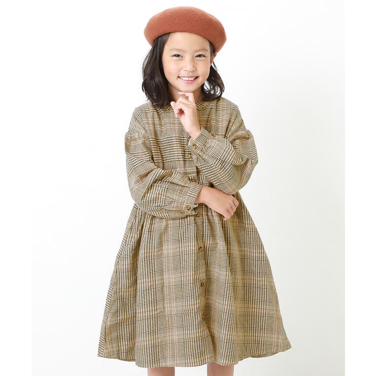 002-ブラウン | 2WAYネルワンピース 子供服 キッズ | devirock