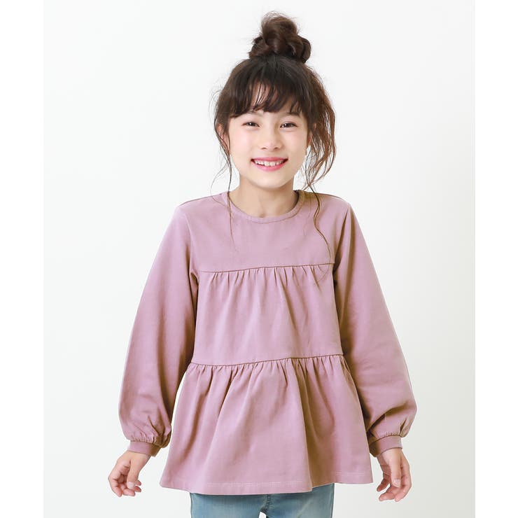 Dラベンダー | ティアード長袖チュニック 子供服 キッズ | devirock