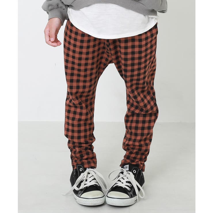 010-ブラウン | プリント サルエル スウェットパンツ（ゆったり） | devirock