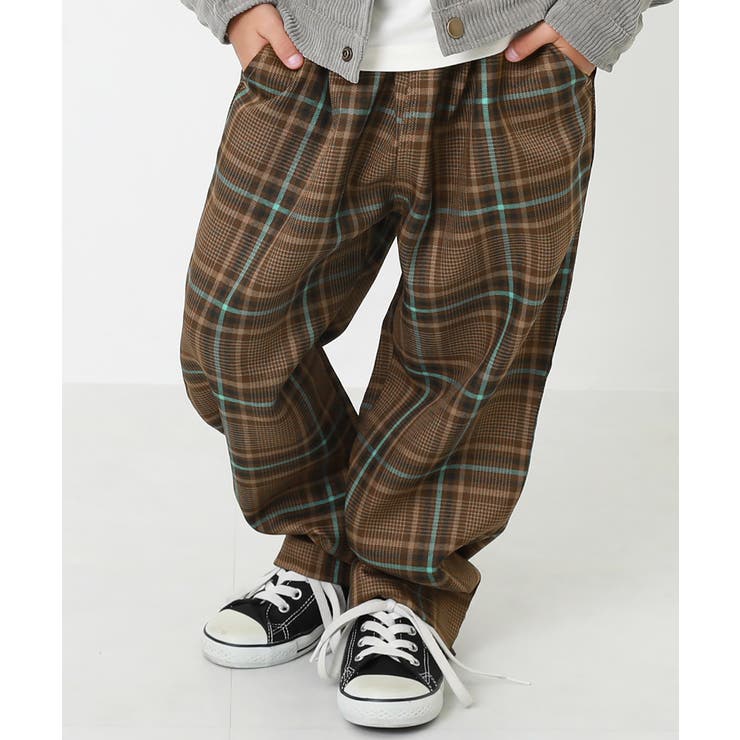 002-ブラウン | ワイドスラックスパンツ 子供服 キッズ | devirock