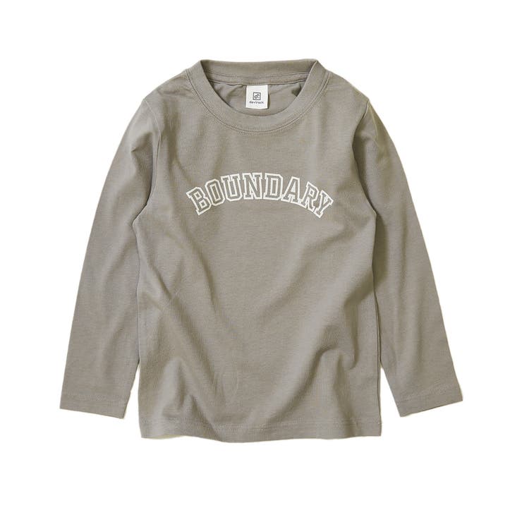 041-Dグレージュ | デビラボ プリント長袖Tシャツ 子供服 | devirock