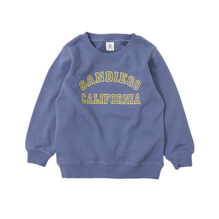 043-Dブルー | 綿100％ デビラボ プリント裏毛トレーナー③ | devirock