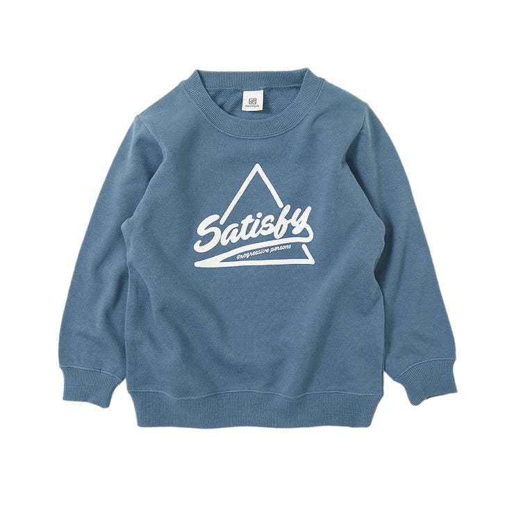 049-ブルーグレー | 綿100％ デビラボ プリント裏毛トレーナー③ | devirock