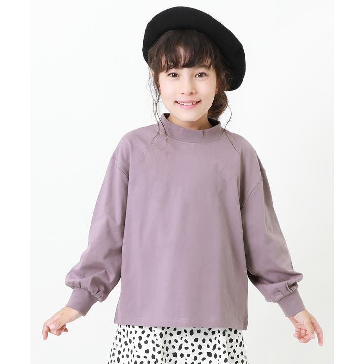 モックネック長袖Tシャツ 子供服  キッズ[品番：VR000009145]｜devirock（デビロック）のキッズファッション通販｜SHOPLIST（ショップリスト）