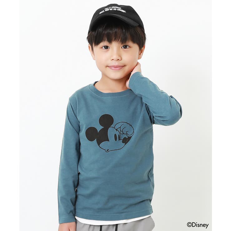 ディズニー ミッキー柄長袖Tシャツ 子供服