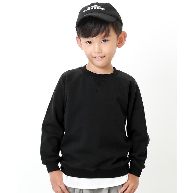 無地スウェットトレーナー 子供服 キッズ[品番：VR000009112]｜devirock（デビロック）のキッズ ファッション通販｜SHOPLIST（ショップリスト）