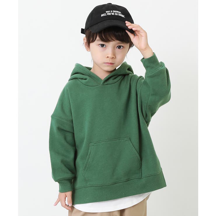 レイヤード風スウェットプルパーカー 子供服 キッズ[品番