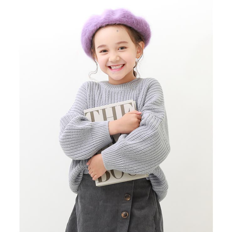 ビッグシルエット畦編みニット 子供服 キッズ 品番 Vr Devirock デビロック のキッズファッション通販 Shoplist ショップリスト