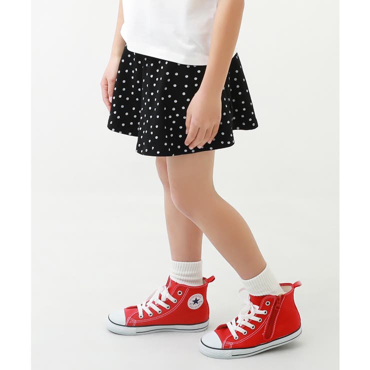 001-ブラック | 1分丈総柄スカッツ 子供服 キッズ | devirock