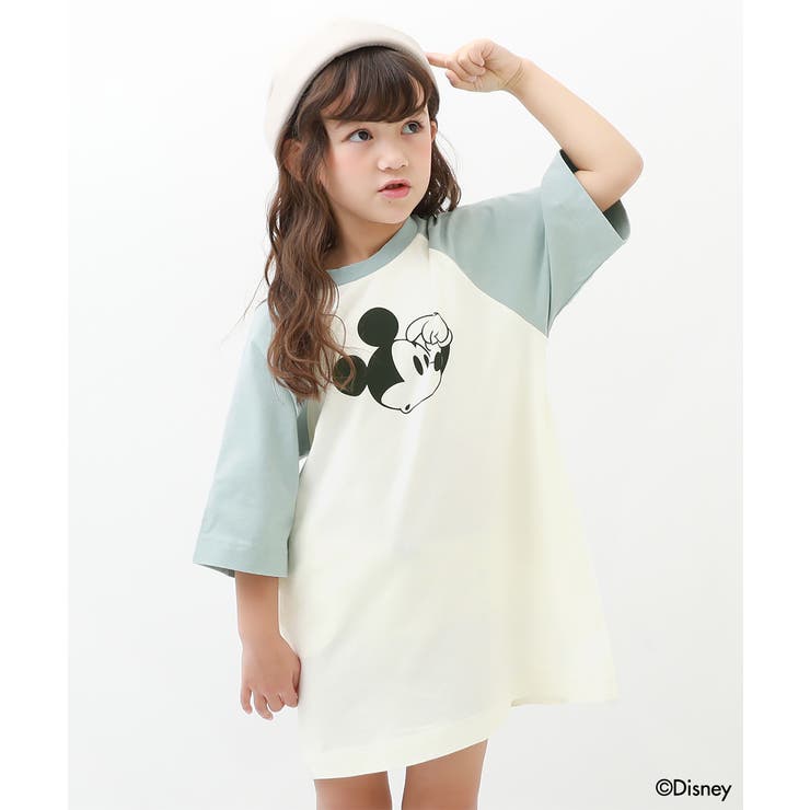 ディズニー ミッキー ラグランワンピース 品番 Vr Devirock デビロック のキッズファッション通販 Shoplist ショップリスト
