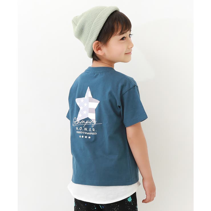 デビラボ BOXバックプリント半袖Tシャツ 子供服[品番：VR000009333