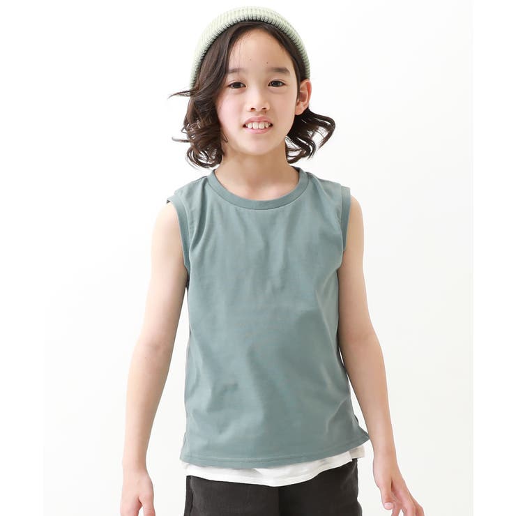 海外最新 ボックスタンクトップ 子供服 キッズ[品番：VR000009431 120（115～124cm）